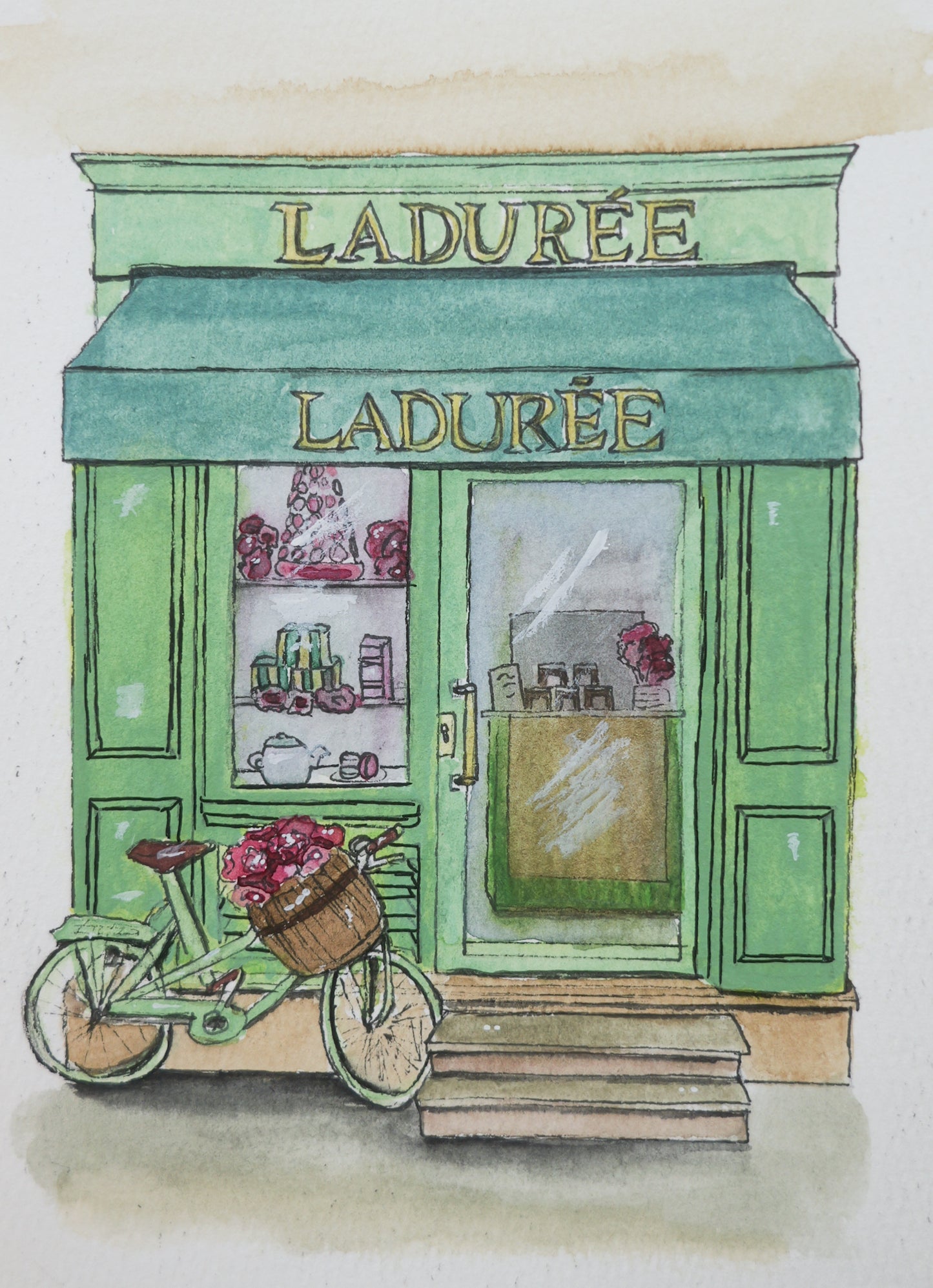 French Cafe Coloring Page