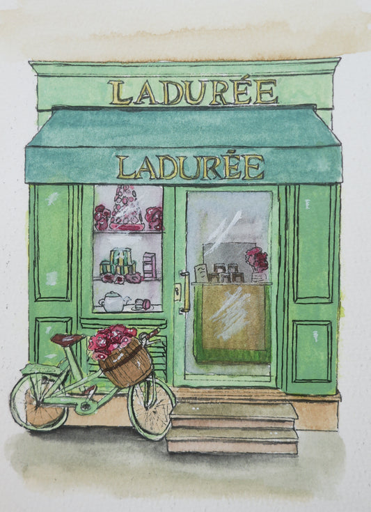 French Cafe Coloring Page